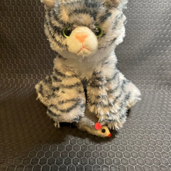 Tabbitha the Grey Stuffed Tabby Cat - Picture 1 of 1